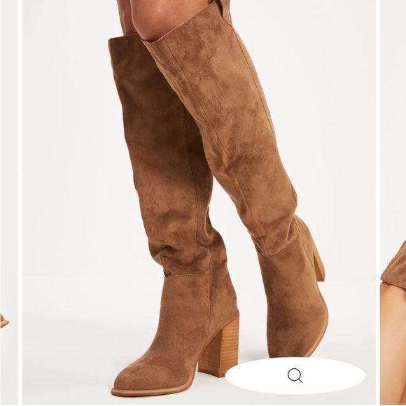 NIB slouchy tan/brown tall boots. Size 7.5. Just below the knee. - Picture 5 of 6